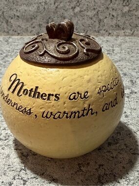 Vintage Pavilion Gift Company Mother Gourd Keepsake Jar Tea Light Holder I EUC